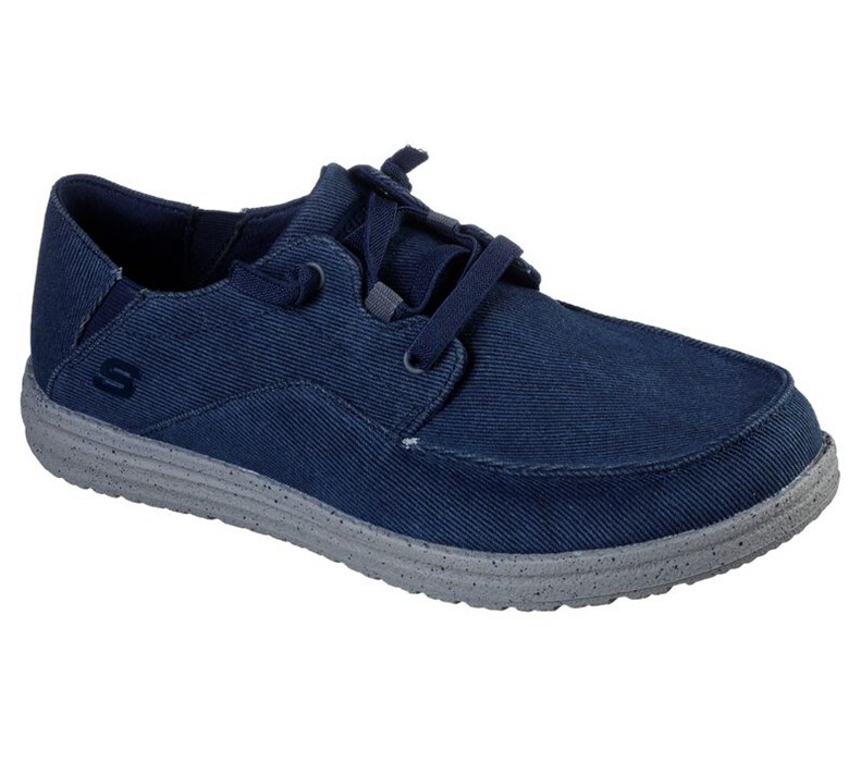 Skechers Melson - Volgo - Mens Slip On Shoes Navy/Grey [AU-WG8852]